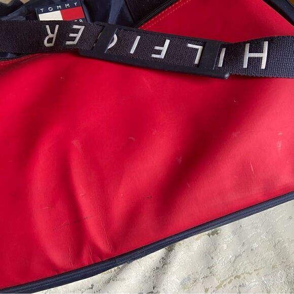 Tommy Hilfiger Duffle bag Color block logo Y2K 90s - Picture 9 of 15